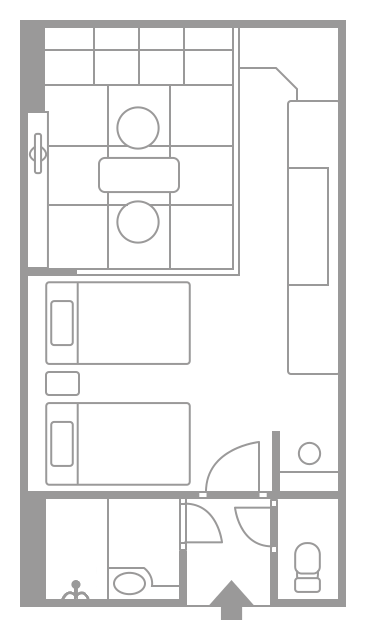 Japanese-Western Room with Shower